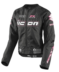 Icon Black Suzuki Merc Stage 3 Jacket